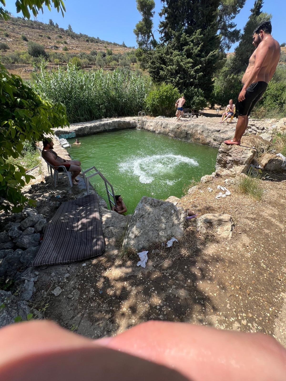At the swimming hole