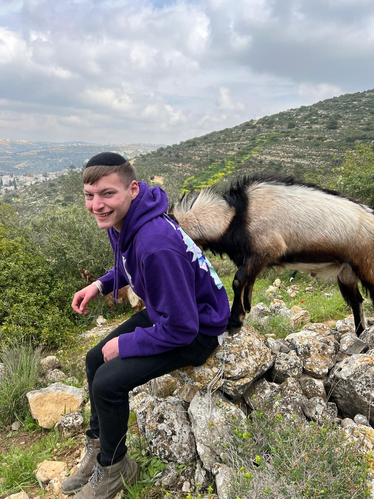 A quiet moment with a goat