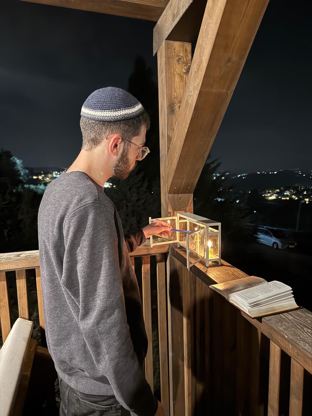Taking in the view at night